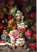 Floral, beautiful classical still life of flowers.074